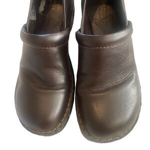 Sonoma Life Style Daria Brown Leather Slip On Clogs Women’s Size 7.5 MED